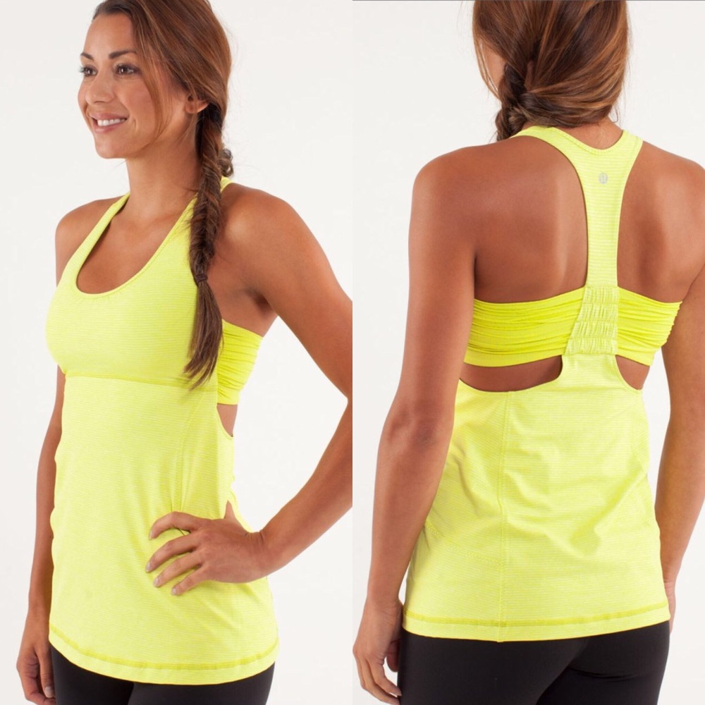 Lululemon Turbo Tank Tonka Striped Split Pea